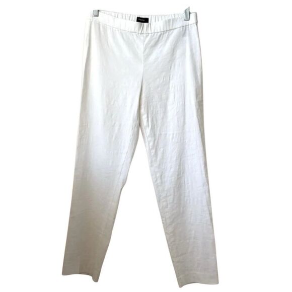 Theory Basic Pull on Pant Linen Organic Blend Stretch Crop Stretch Capri 0 XS - Picture 5 of 14